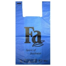 Пакет майка Fa 30+16х57 см, синий, 25 мкм, ПНД, 100 шт Пакет майка Fa 30+16х57 см, синий, 25 мкм, ПНД, 100 шт