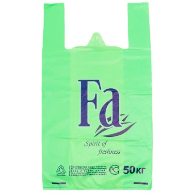 Пакет-майка ПНД "Fa" 30+16х57 см, 25 мкм, зеленый, 100 шт Пакет-майка ПНД "Fa" 30+16х57 см, 25 мкм, зеленый, 100 шт