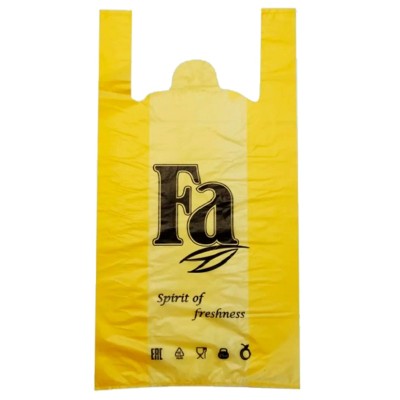 Пакет майка Fa 30+16х57 см, желтый, 25 мкм, ПНД, 200 шт Пакет майка Fa 30+16х57 см, желтый, 25 мкм, ПНД, 200 шт