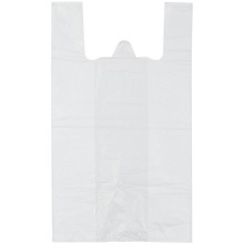 Пакет-майка ПНД 40+17х65 см, 25 мкм, белый, 100 шт