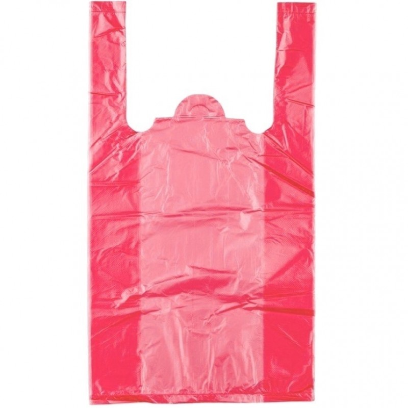 Пакет майка 24х44 см, розовый, ПНД, 100 шт
