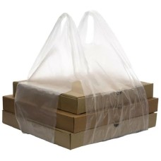 Пакет майка ПНД 32+24х60 см, 14 мкм, под коробку для пиццы 30-38 см, прозрачный, 100 шт