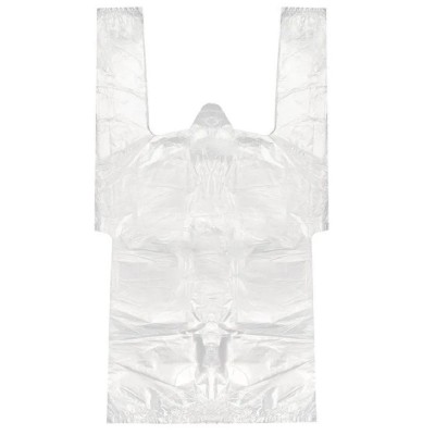 Пакет майка для переноски пиццы под коробку 20-28 см, 24+18х50 см, прозрачный, 14 мкм, ПНД, 100 шт