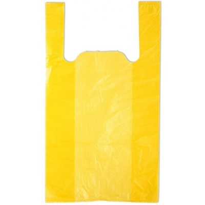 Пакет-майка ПНД 24+12х42 см, 14 мкм, желтый, 100 шт Пакет-майка ПНД 24+12х42 см, 14 мкм, желтый, 100 шт