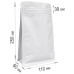Пакет восьмишовный 110х250х60 мм, матовый с клапаном, белый