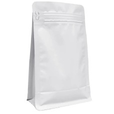 Пакет восьмишовный 110х250х60 мм, матовый с клапаном, белый