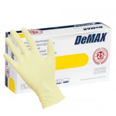 Перчатки латексные Demax S, неопудренные, бежевые, 50 пар