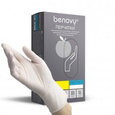 Перчатки нитриловые Benovy XS, белые, 50 пар