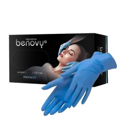 Перчатки нитриловые Benovy XL, голубые, 100 пар