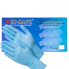 Перчатки нитриловые Bi-Safe XL, голубые, 50 пар