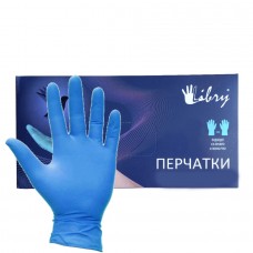 Перчатки нитриловые Libry М, голубые, 50 пар