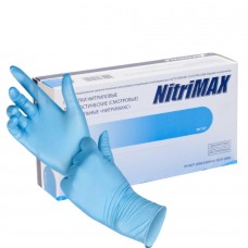Перчатки нитриловые NitriMax M, голубые, 50 пар