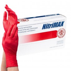 Перчатки нитриловые NitriMax XS, красные, 50 пар