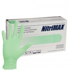 Перчатки нитриловые NitriMax XL, зеленые, 50 пар