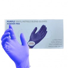 Перчатки нитровинил Wally Plastic S, текстурированные, фиолетовые, 50 пар
