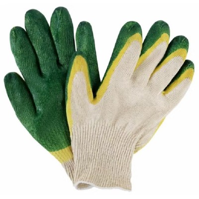 Перчатки трикотажные х/б  с двойным латексным обливом, 13 класс