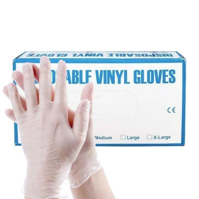 Перчатки виниловые Vinyl Gloves L, неопудренные, 50 пар