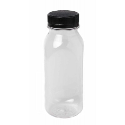 Бутылка пластиковая 300 мл, прозрачная, широкое горло, с крышкой, 150 шт