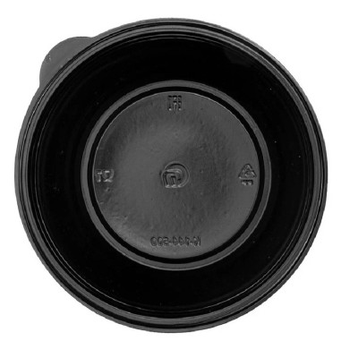 Контейнер суповой одноразовый ПП 500 мл D144 мм "ПолиЭр", черный, 50 шт