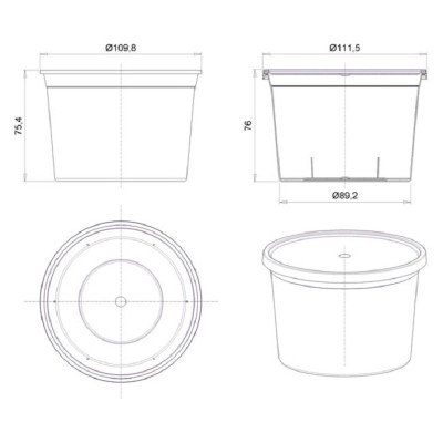 Банка суповая ПП 500 мл + крышка D112 "Перинт", 300 шт Банка суповая ПП 500 мл + крышка D112 "Перинт", 300 шт