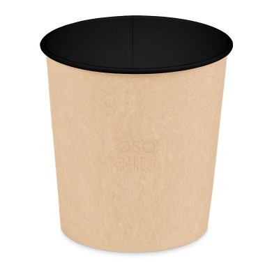 Контейнер бумажный суповой круглый 100 мм 500 мл "OSQ", крафт/черный, 30 шт