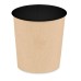 Контейнер бумажный суповой круглый 100 мм 500 мл "OSQ", крафт/черный, 30 шт