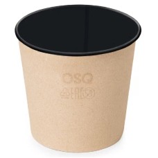 Контейнер бумажный суповой круглый 90 мм 300 мл "OSQ", крафт/черный, 30 шт