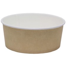 Контейнер бумажный суповой круглый 750 мл D150 мм, крафт/белый, 50 шт