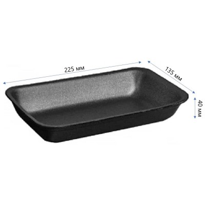 Лоток ВПС Д-41 (225х135х40 мм) черный, 225 шт