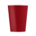Стакан бумажный 250мл, красный, 50шт, 1-слой, D80 EC