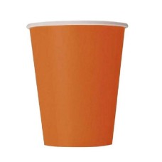 Стакан бумажный 250мл, оранжевый, 50шт, 1-слой, D80 EC
