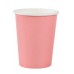 Стакан бумажный 250мл, розовый, 50шт, 1-слой, D80 EC