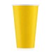 Стакан бумажный 450-500мл, желтый, 50шт, 1-слой, D90 EC