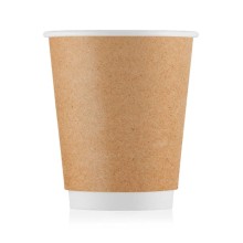 Стакан бумажный 250мл, крафт, 25шт, 2-слоя, D80 M
