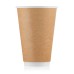 Стакан бумажный 480мл, крафт, 20шт, 2-слоя, D90 M