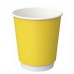 Стакан бумажный 250мл, желтый, 25шт, 2-слоя, D80 M