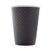 Стакан бумажный 300-430мл, черный waffle, 25шт, 2-слоя, D90 F