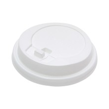 Крышка для стакана D80 пластиковая, с клапаном, белая, 100 шт