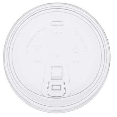 Крышка для стакана D90 пластиковая, откидной клапан, тип Ж (3015), прозрачная, 50 шт