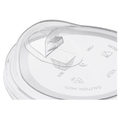 Крышка для стакана D90 пластиковая, откидной клапан, тип Ж (3015), прозрачная, 50 шт