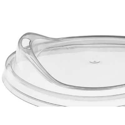 Крышка для стакана D90 пластиковая, открытый питейник, тип З (3016), прозрачная, 50 шт