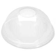Крышка для стакана ПЭТ D95 купольная, с отверстием "Упакс", 50 шт