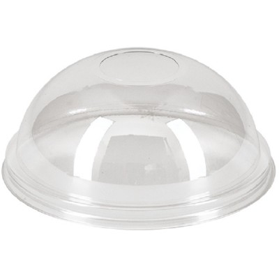 Крышка для стакана ПЭТ D95 купольная, без отверстия "ПолиЭР", 50 шт