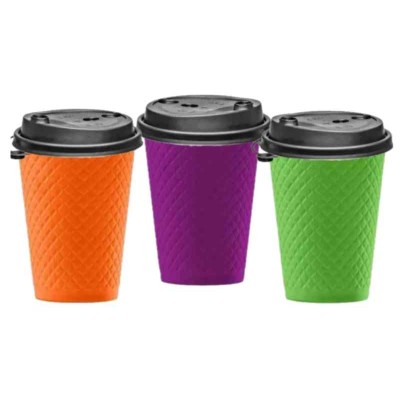 Крышка для стакана D90 пластиковая, с заглушкой, черная, 50 шт