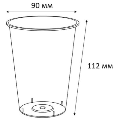 Стакан ПП Bubble Cup 375мл, D-90, ВЗЛП,  глянцевый, 25шт