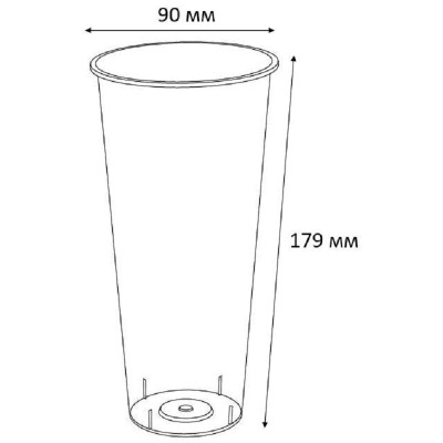 Стакан ПП Bubble Cup 650мл, D-90, ВЗЛП, матовый, 10шт