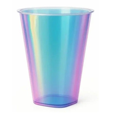 Стакан ПП Bubble Cup 375мл, D-90, ВЗЛП, перламутровый глянец, квадратное дно, 25шт