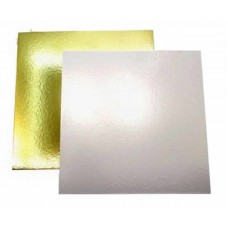 Картонная подложка квадратная 220х220 мм, 1,5 мм золото/жемчуг, 50 шт