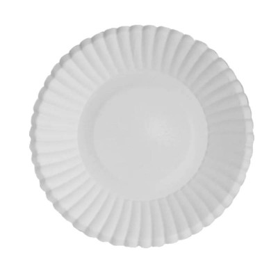 Тарелка одноразовая бумажная 210 мм, белая, 100 шт 
