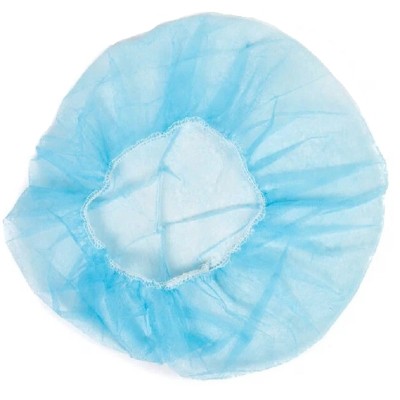 Шапочка Берет одноразовая, голубая, 100 шт